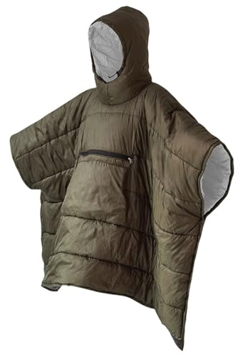 Tragbare Camping-Steppdecke, isolierter Umhang, perfekt für Wandern, Rucksackreisen, kaltes Wetter, praktisches Design, tragbarer Outdoor-Schlafsack
