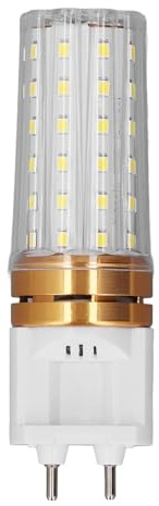 OVAQUIXI Energy Saving 10W 1000LM LED Corn Light Bulb for Street Warehouse Garage Factory, 2 Pin Base G12 Light Bulb for Garden Meeting Room Shopping Mall (Warm)