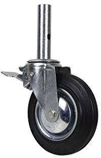 Cofan Ruota maschio girevole per ponteggi con freno | Dimensioni: 200 x 46 mm | Tubo maschio da Ø46 mm