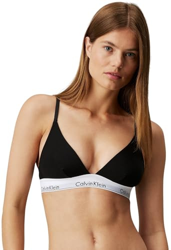 Calvin Klein Damen Triangel BH Triangle Unlined Ungefüttert, Schwarz (Black), S