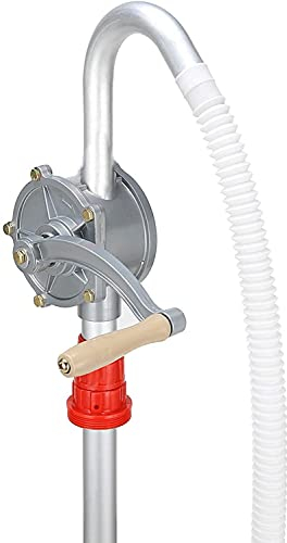 GOTOTOP Handpumpe, Aluminium Kurbelpumpe Heizöl Fasspumpe Benzin 29L/Min 124 cm zum Pumpen von Heizöl, Benzin und vielen Anderen Ölen