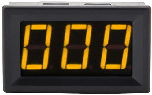 Amperímetro digital de alta precisión, 3 dígitos módulo detector de amperios, monitor de medición de amperios, microajuste DC 0-1A (amarillo)