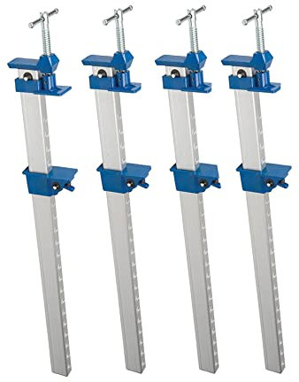 Dapetz ® 4 X Aluminium Sash Clamp 600mm Steel Sash Clamps Cramps Quick Slide Wood Clamp Adjustable Medium Duty Bar Clamps with Ergonomic Grip Handle