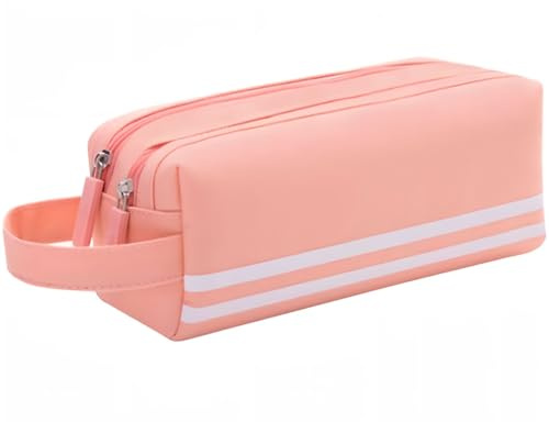 XLKJ Trousse Scolaire avec Double Compartiment, Trousse à Crayons avec Poignée pour Garçon Fille Ado
