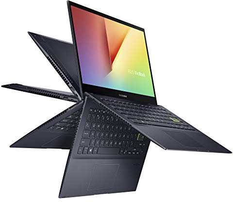 ASUS VivoBook Flip 14 Thin and Light 2-in-1 Laptop, 14” FHD Touch Display, AMD Ryzen 5 5500U, 20GB DDR4 RAM, 256GB SSD, Glossy, Windows 11, Bespoke Black, TM420UA
