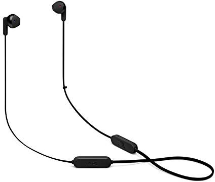 JBL TUNE215BT - Cuffie con fascia da collo con microfono Bluetooth, telecomando, tipo aperto, USB tipo C/modello 2020, colore: nero, JBLT215BTBLK