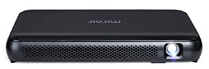 Miroir M600 Full HD-projektor – 1080p bärbar mini-projektor 120 tums skärm med HDMI/USB-C-anslutning för arbete, hemmabio och spel, svart