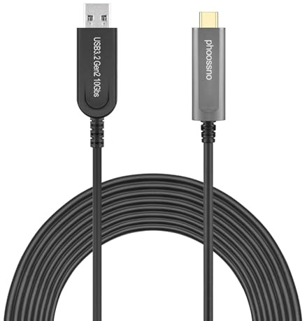 USB 3.1 Gen2 10Gbps USB A to C Extension Cable 15M 50FT Compatible with Microsoft Azure Logitech Camera Aver &Vaddio & Barco ClickShare Xbox Printer Touch Screen Kinect Oculus VR Intel RealSense