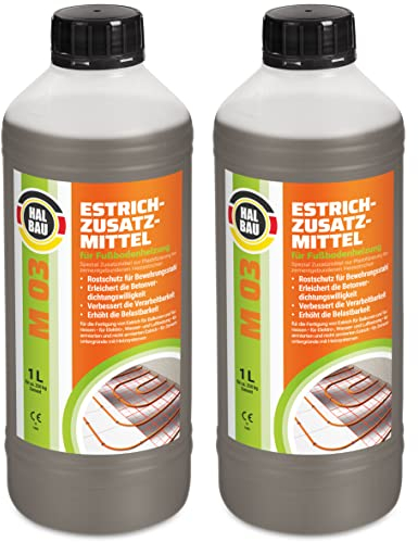 Suplemento para solado de 2 litros para calefacción por suelo radiante, suelos de calefacción de hormigón, plastificador de sistemas de calefacción M03