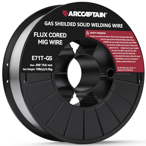 ARCCAPTIAN Fülldraht 0,8mm 4.5KG E71T-GS MIG Schweißdraht für Schweißgerät ohne Gas MIG/MAG FLUX Schweißdraht with TÜV Geprüft, D200 Drahtrolle mit 20mm Dorn