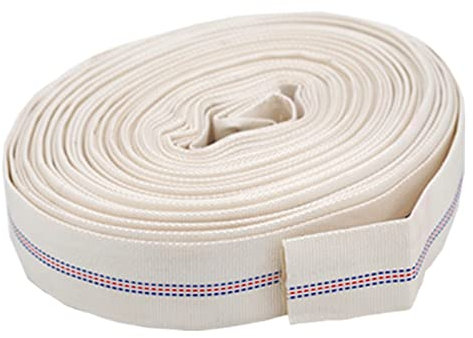 Tuyau d'arrosage 100m, Tuyau de Refoulement avec 2 Clips pour Pompes à Eau Submersibles, Bassin de Drainage, Irrigation de Jardin, Bain à Remous, Piscine ou Puisard, Layflat Tuyau de Refoulement ( Col