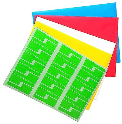 Ciieeo 10pezzi Etichette Adesive Per Cavi Di Rete Forma Di p Etichette Vuote Multicolore Adesivi Per Cancelleria Identificative Impermeabili e Resistenti