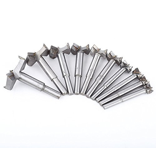 Broca Para Madera Plana, 10 Piezas 14-50 Mm Juego De Brocas Forstner Perforación De Madera Plana Herramienta De Corte De Agujeros Para Carpintería Para Carpintería Fina En Maderas Duras Madera Contrac