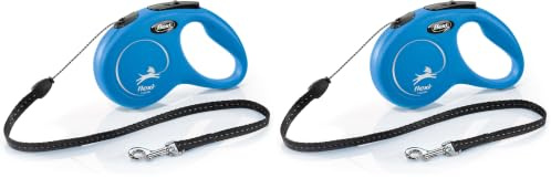 flexi New Classic S Seil 5 m blau für Hunde bis 12 kg (Packung mit 2)