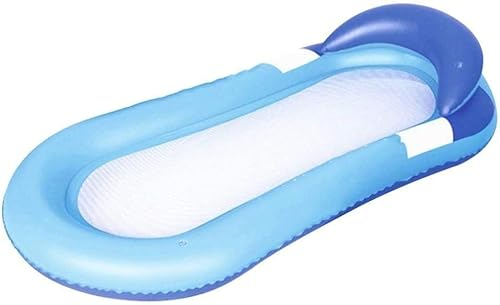 Aufblasbare Pool-Schwimmer, aufblasbarer, schwimmender Floß-Liegestuhl, Wasser-Hängematte, Floß-Schwimmbad-Zubehör für Männer und Frauen, 59,1 x 29,5 x 11,8 Zoll PVC (59,1 x 29,5 x 11,8 Zoll für