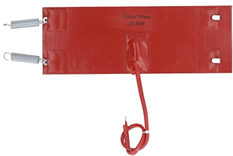 DC12V 24V Silikon-Heizkissen, 80 W, 250 Mm X 90 Mm, Fahrzeug-Heizmatte, Motorölbehälter, Heizung, Wasserdichte Isolationsheizung(DC 24V)