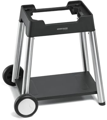 ROMMELSBACHER Grillwagen BGW 100, Zubehör zu Rommelsbacher Barbecue Grill BBQ 4000, stabile Konstruktion für soliden, sicheren Stand, Ablagefach, Befestigungsmaterial, 2 abnehmbare Tischauflagen