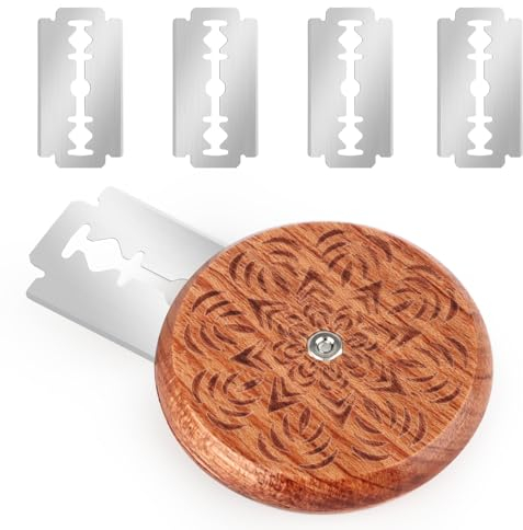 MXTIMWAN Bäckermesser, Rundes Bäckerklinge mit 5 Klingen,Edelstahl-Brotklinge,Teigmesser,Brot Scoring Cutter,Tragbarer Bäckerklinge Brot Schneide Werkzeug