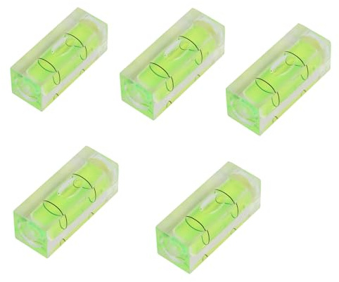 Haosie 5 niveles de burbuja pequeños, 15 x 15 x 40 mm, niveles de alcohol pequeños, cuadrados, instrumentos de medición de burbujas, herramientas de diseño