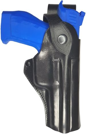 VlaMiTex B30 Leder Holster für Walther Q5 / Walther PDP Barrel 5 inch, OWB Gürtelholster mit Sicherheitslasche, schwarz