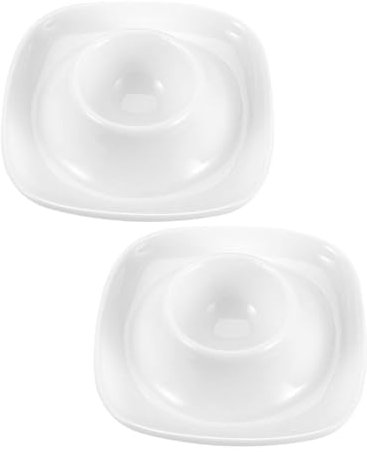 SECFOU 2pezzi Portauova Ceramica da Elegante Supporto per Uova da Colazione per Cucina Ristoranti e Uso Quotidiano Facile Pulire e Resistente Design Creativo per Servire Uova Sode Senza