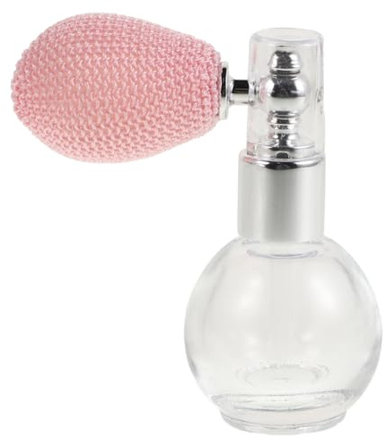 FRCOLOR Refillable Glass Powder Spray Bottle Portable Cosmetic Container for Body Face Perfume Atomizer Lightweight Beauty Accessory