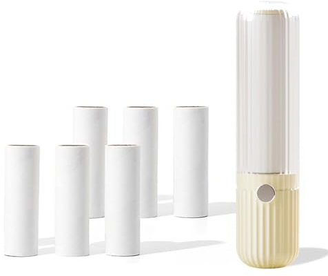 CLKE 7 Stück Fusselrolle, Fusselrolle Tierhaare, Wiederverwendbare Fusselrolle, Fusselrolle Nachfüllpack, Fusselrolle Kleidung für Kleidung Sofa Bett Tierhaare und Teppich (7 Rollen mit 1 Abroller)