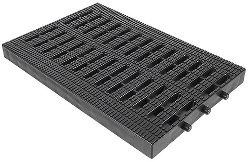 SEWACC Plastic Drain Grate Outdoor Drain Cover High Polymer Material Sturdy Kitchen Trench Drainage Grate Sewer and Rainwater Channel Black 20x30x2.5cm