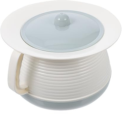 SOIMISS Escupidera Resistente a Caídas, para Personas Mayores y Niños de Plástico Azul con Asa y Tapa Adecuado para Uso Doméstico Dormitorios