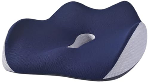 DAGLLGEW Ortopedisk sittkudde 45 x 35 cm minnesskum munkkudde med elastiskt skydd andningsbar smärtlindring ergonomisk stolkudde för hem, kontor stol säte munkkudde