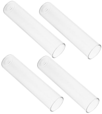 Cabilock 4pcs Glass Test Tube Vase Set for Home and Office, Hydroponic Planter Vase with Decorative Floral Tubes, Easy Maintenance Glass Propagation Station Featuring Modern Aesthetic