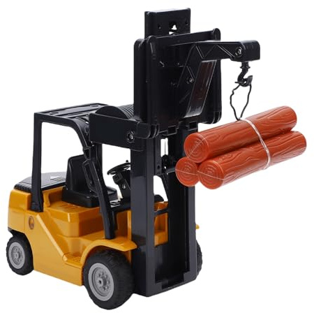 Authticar Carrello elevatore RC, scala 1:24, 2 in 1, trasforma forcella e gancio, giocattolo per adolescenti, carrello elevatore a 11 canali con telecomando per adulti con luce spray giocattolo per