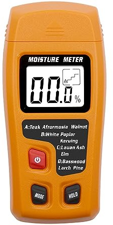 Humidimetre, Orange 0-99.9% deux broches numérique bois humidimètre testeur d'humidité du bois hygromètre bois détecteur d'humidité grand écran LCD