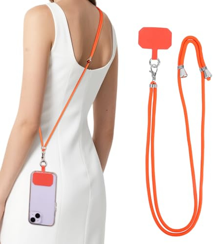 Fukaisu Anti-Theft Crossbody Phone Lanyard for iPhone 17 16 15 and Most Smartphones, Universal Adjustable Cell Phone Lanyard Neck Strap for Women Men