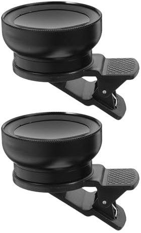 SHINEOFI 2stücke Handy-objektiv Weitwinkel und Makro-vorsatzlinsen Universeller Clip für Smartphone-Fotografie Glaskonstruktion für Klare Aufnahmen