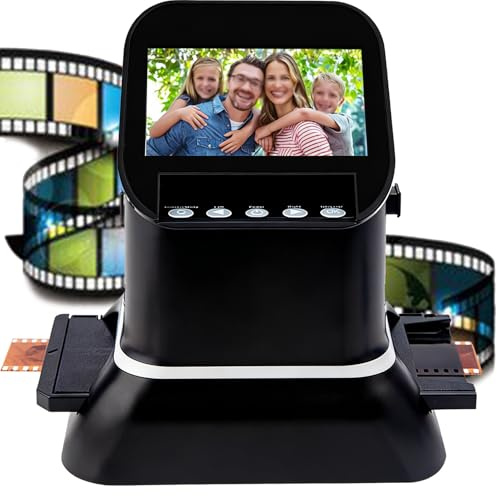 Nicvrea Scanner de Films Professionnel 22 MP pour Films 35 Mm et Moyen Format 120 - avec Grand Écran LCD 4,3 Pouces pour Numériser Négatifs et Diapositives en Haute Résolution