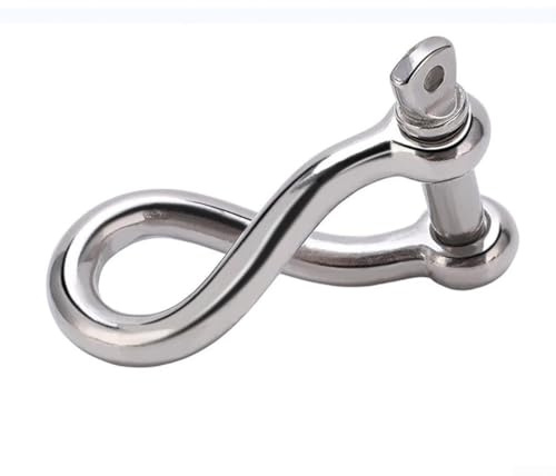 Grillete de acero inoxidable, 4 mm-12 mm, gancho de elevación de horquilla giratoria, resistente a la corrosión para kayak y barco (12 mm)