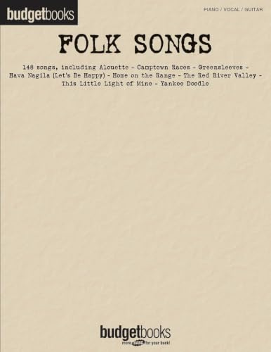Budgetbooks - Folk Songs: Songbook für Klavier, Gesang, Gitarre: 148 Songs. piano/vocal/guitar