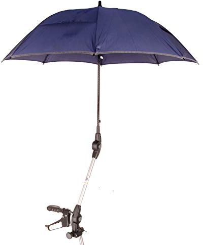 Orig. MPB® Rollatorschirm ST 22/25 BR, mit 2 Verstellgelenken, für Standard Rollatoren mit 22 mm oder 25 mm Rundrohr, blau-reflektierend, Mikrofaser-Schirm mit BelüftungAir-Vent System