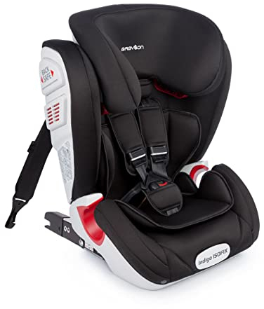BABYLON Babysitz Auto Indigo Isofix Autokindersitz Gruppe 1/2/3, Kindersitz 9-36 kg (1 bis 12 Jahren). Kindersitz ECE R44/04 weiss/Schwarz