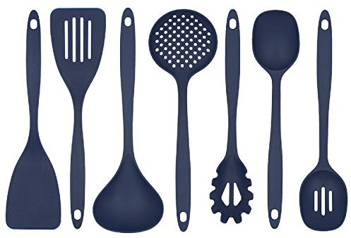 Glad Cooking Kitchen Utensils Set – 7 Pieces, Nylon Tools for Nonstick Cookware, Blue