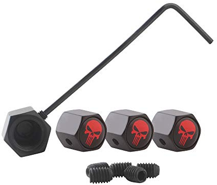 Qasim 4-teilige Ventilkappe - Metall-Reifenventil-Staubkappen für Auto, Fahrrad, Motorrad Reifenschaft Auto Rad Staubdichte Kappe