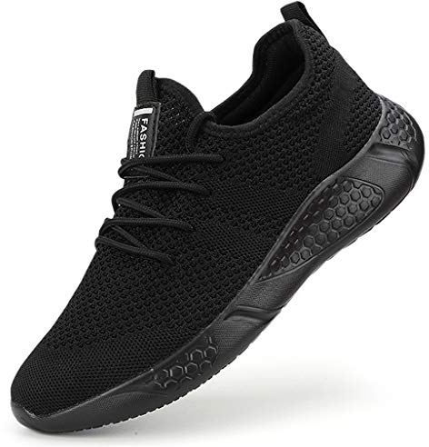 BUBUDENG Men's Trainers Fashion Sneakers Walking Casual Running Shoes Gym Sport Tennis Shoes Black,11 UK(Label Size: 46)