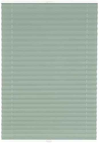 ondeco Plissee auf Maß Natural Pearl für alle Fenster innen, Montage in Glasleiste Spannschuh, Sonnenschutz-Rollo lichtschutz und Blickdicht Grün B: 71-80 cm, H: 101-150 cm