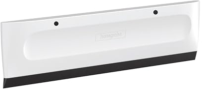 hansgrohe WallStoris - Tergivetro per doccia, spatola per vetro, tergivetro per finestre, accessori bagno, accessori doccia, bianco opaco, 27916700