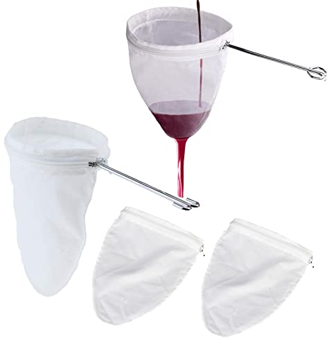 estameña,paño de filtro, algodón, filtro de lúpulo, bolsa de leche de nueces, reutilizable con cremallera y anillo de acero para cocina