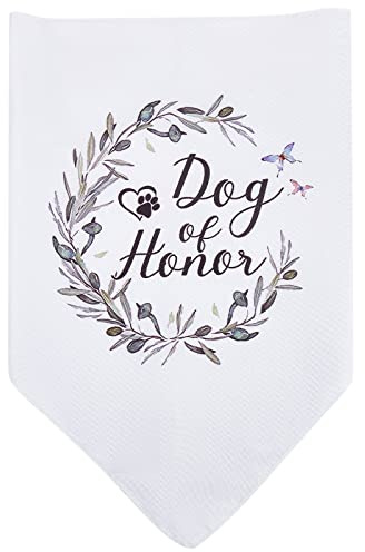 CRASPIRE Dog of Honor Dog Bandana, White Olive Branch
