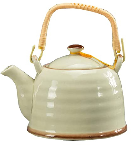 ZEALMAX Elegante japanische Keramik-Teekanne, Porzellan, Teekessel, Teekanne, Kaffeekanne, Wasserkanne