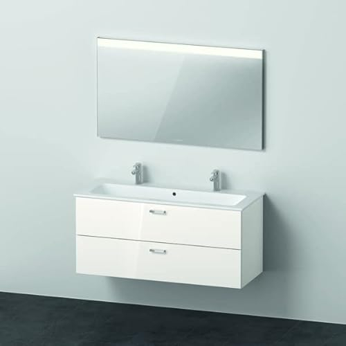 Duravit Xbase, Möbel-Set wandhängend, mit LED-Spiegel, Waschtisch und Waschtischunterschrank, Breite 1200 mm, XB006604545, Farbe: Ausführung