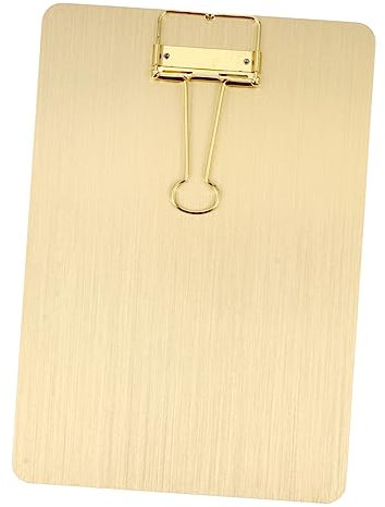 MAGICLULU Edelstahl Klemmbrett Schreib-zwischenablage Mit Datei Clip Aus Hartfaserplatten Für Notizen Und Dokumente Ordnung Zu Halten